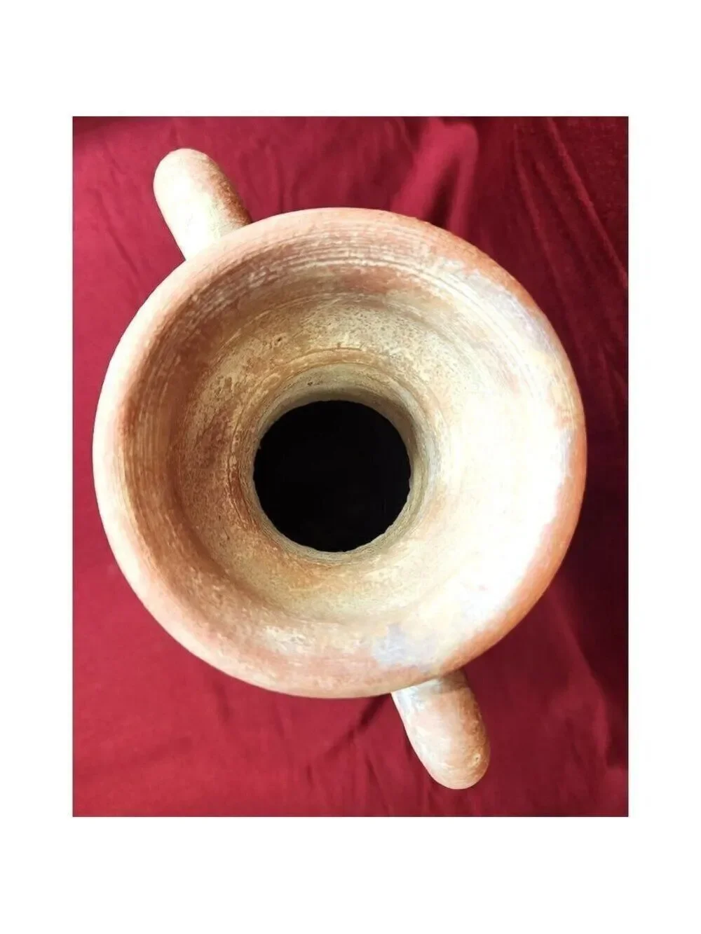 Terracotta colored clay vase. 13.5 inches tall. Southwestern decor or an Italian
